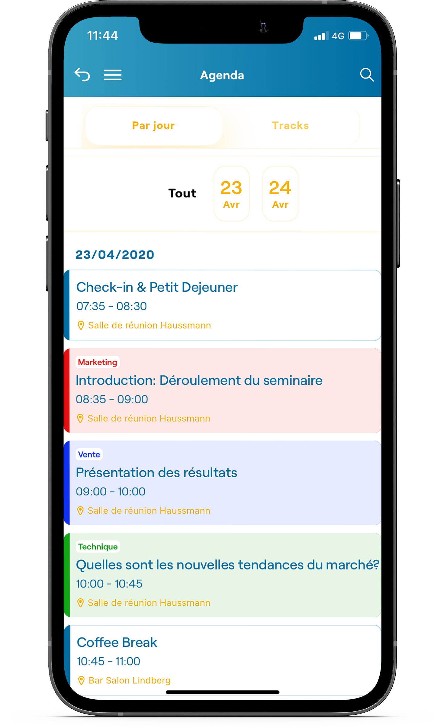application evenement agenda