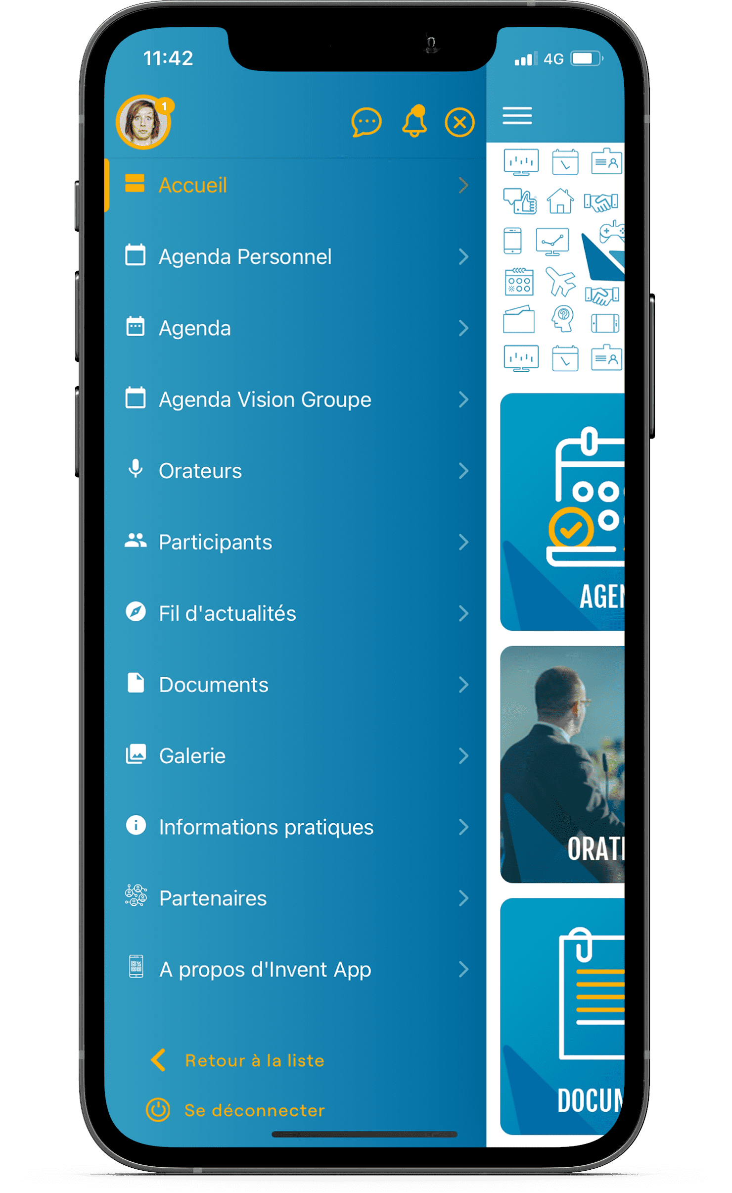 application evenement intuitive