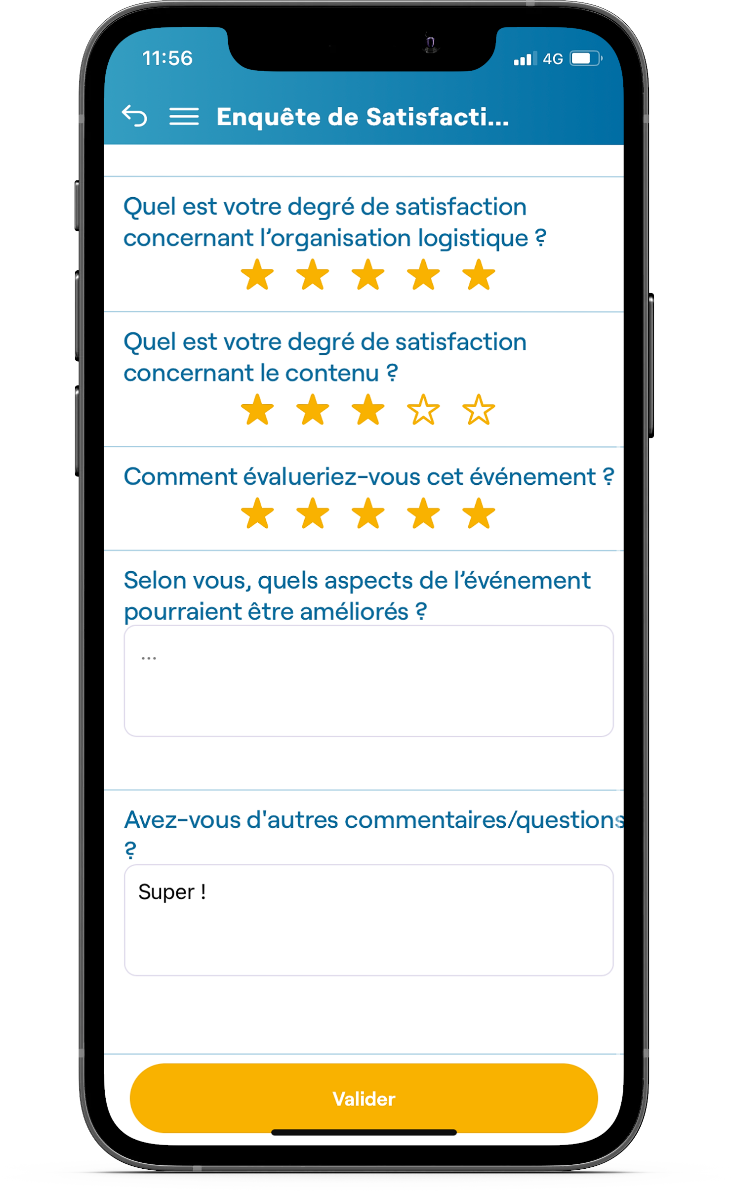 enquete de satisfaction evenement