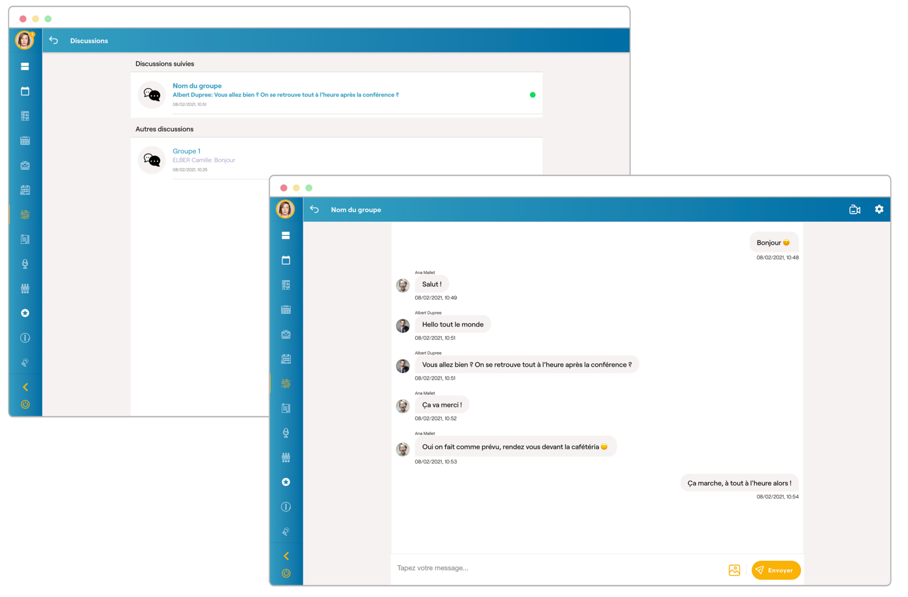 plateforme discussions de groupe