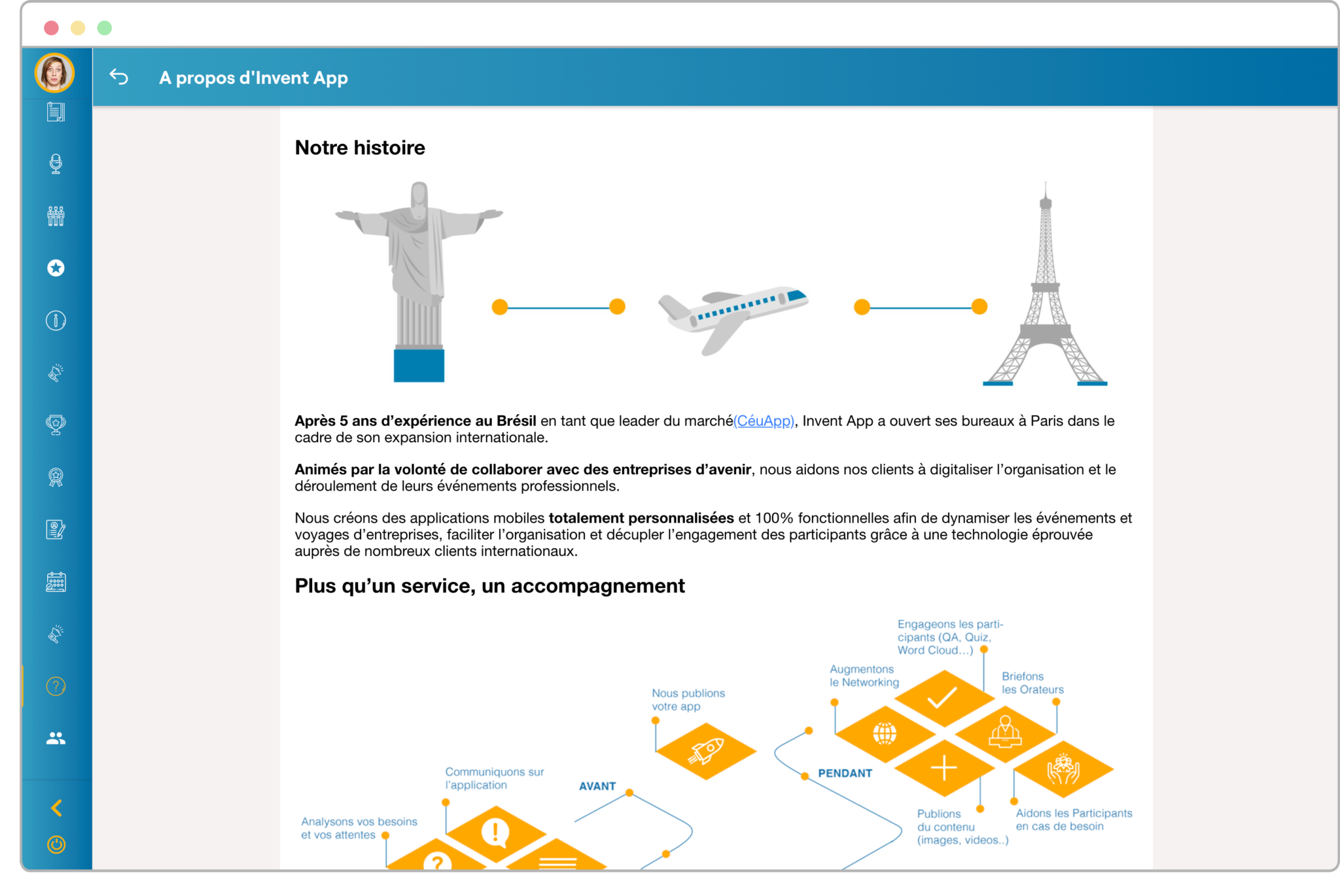 plateforme personnalisable événement