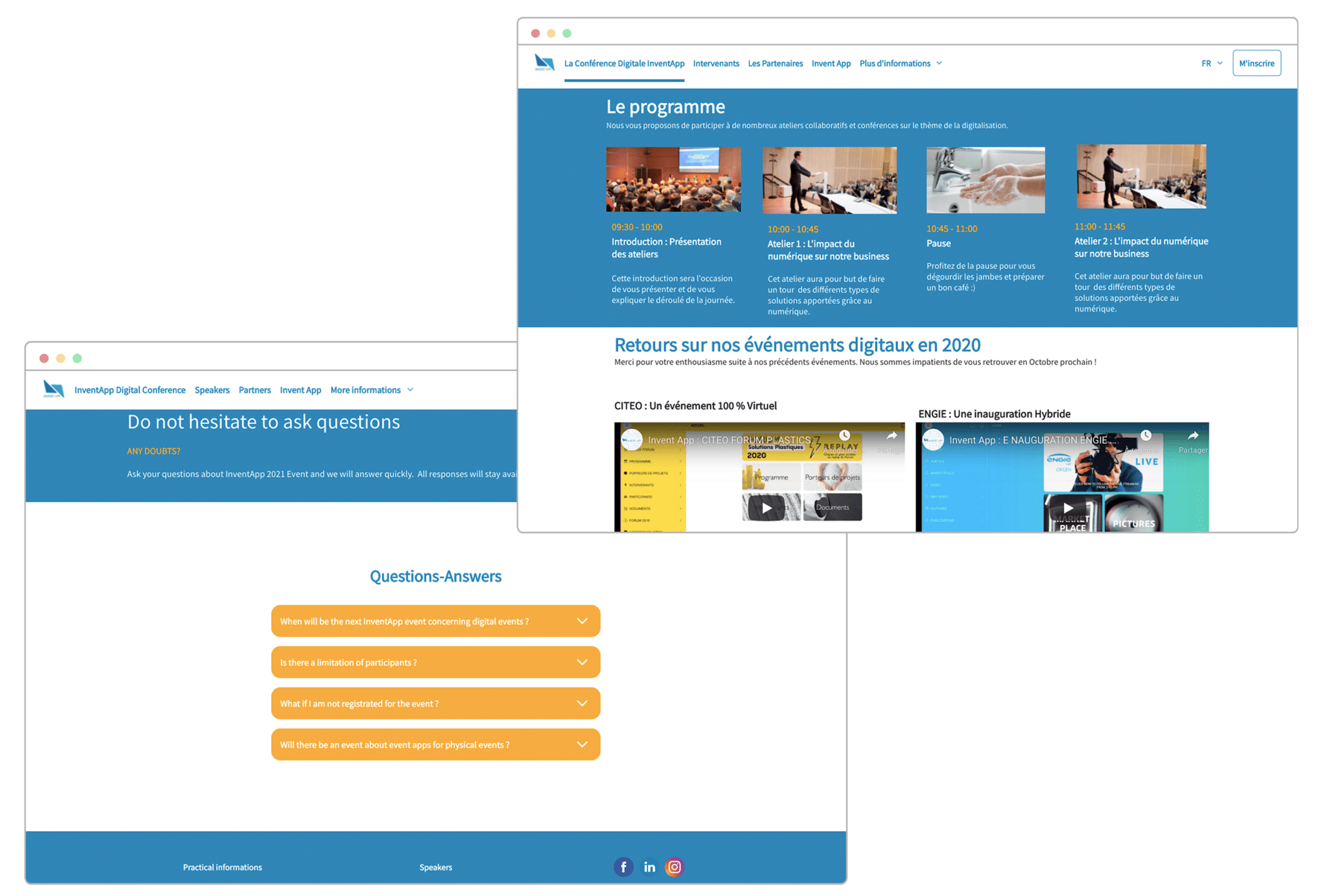 site d'inscription evenement personnalisable