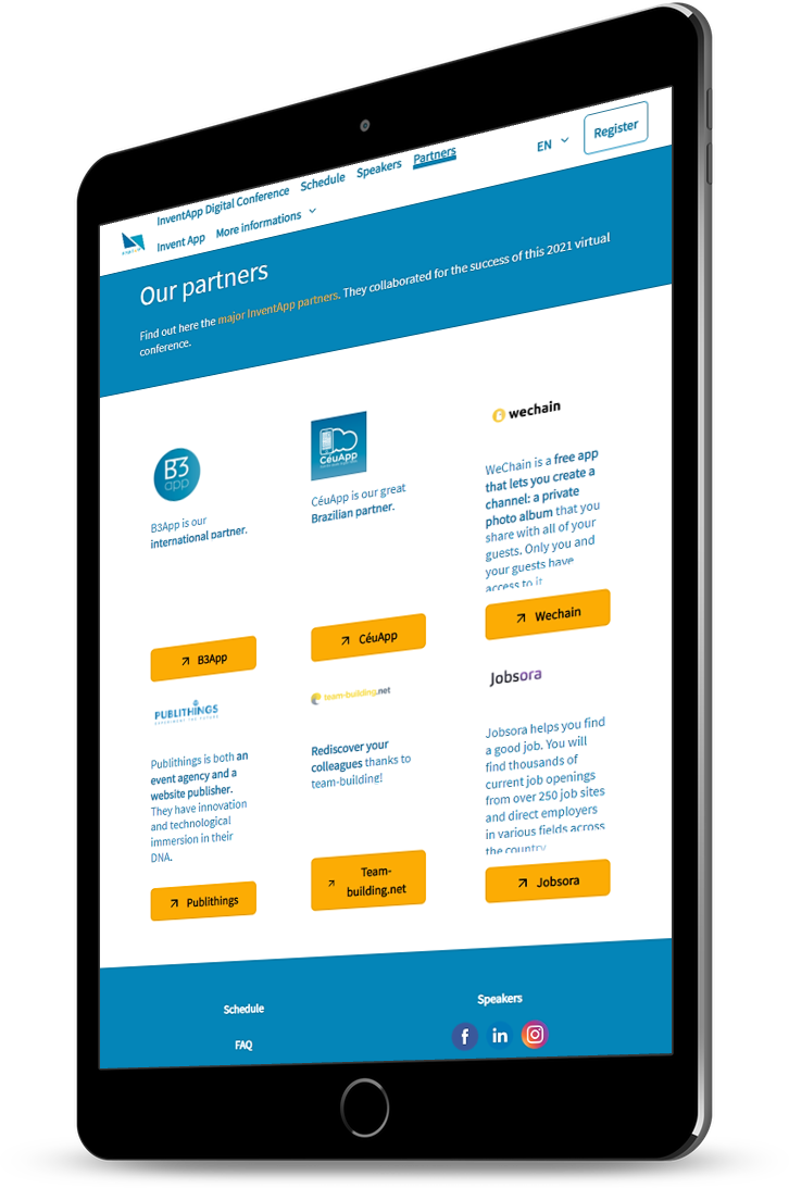 site vitrine evenement personnalisable